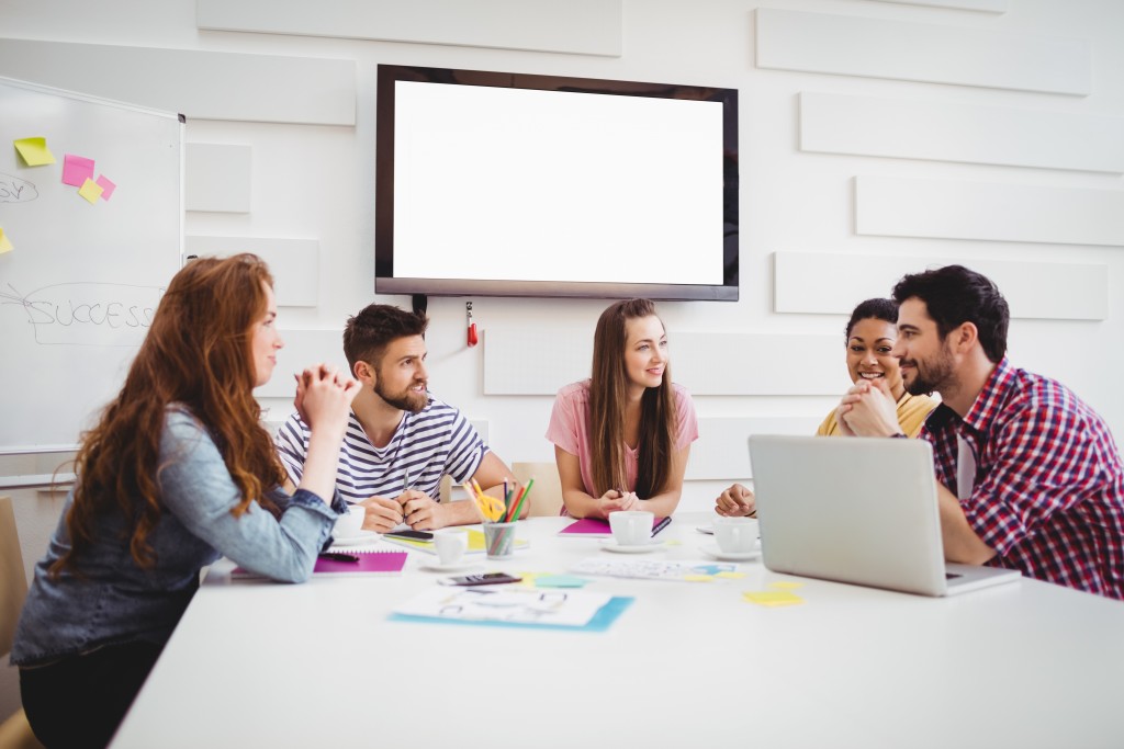 People at a meeting