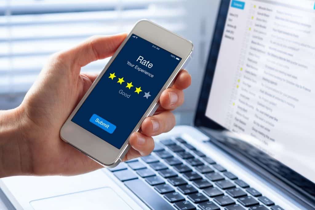 Customer rating experience in phone