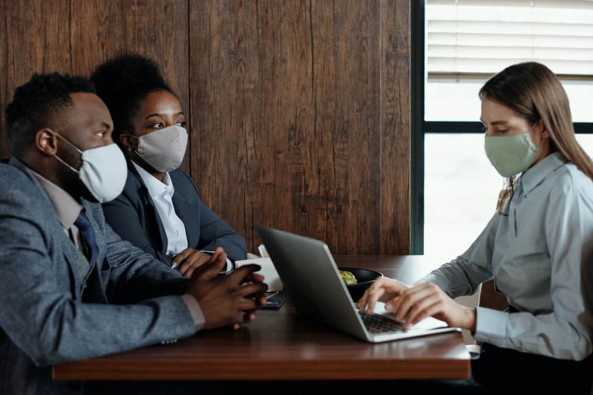 people wearing masks