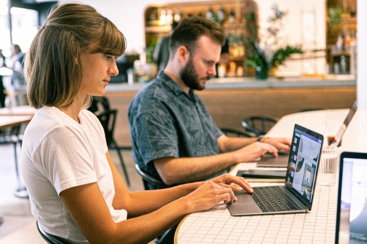 people using computers