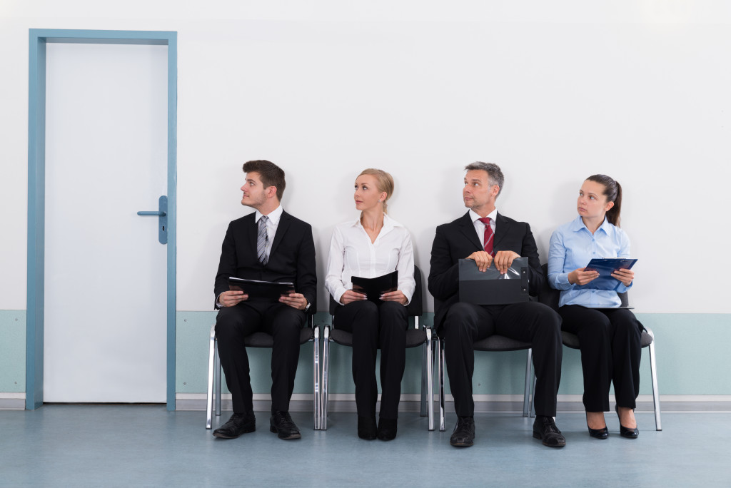 Engineer applicants ready for interview